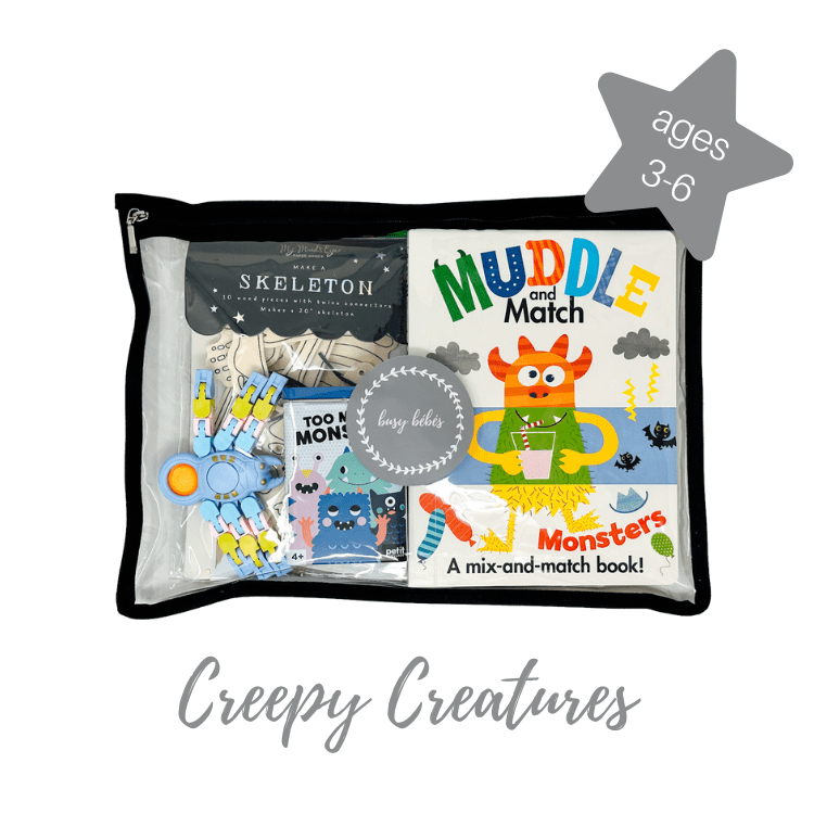busy monsters Creepy Creatures {ages 3-6}