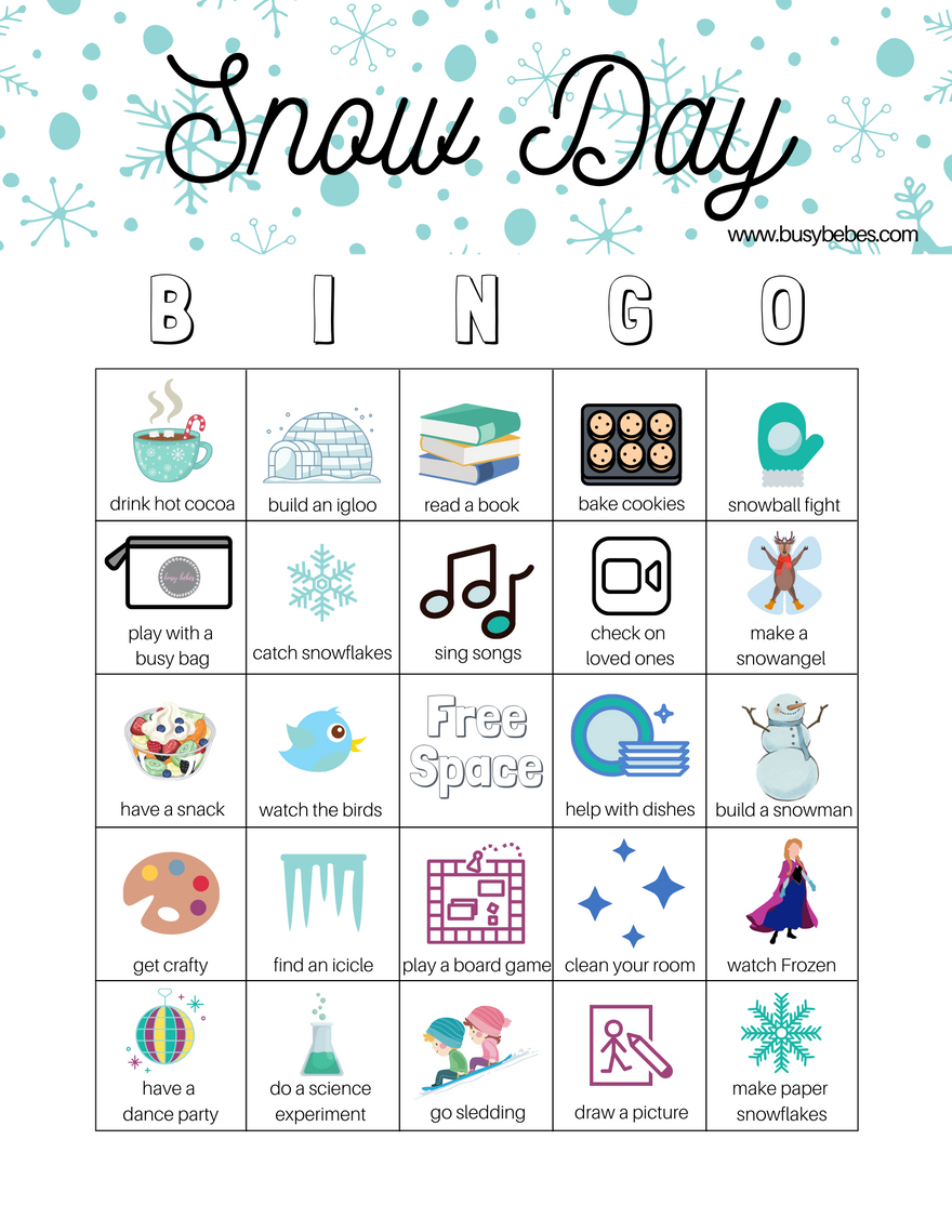 Snow Day BINGO